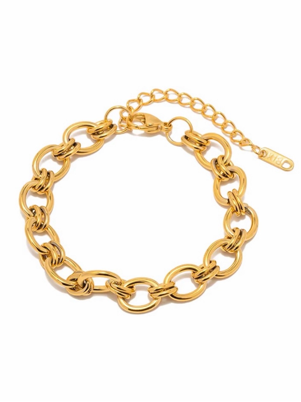 18K Gold Plated Oval Link Chain Bracelet